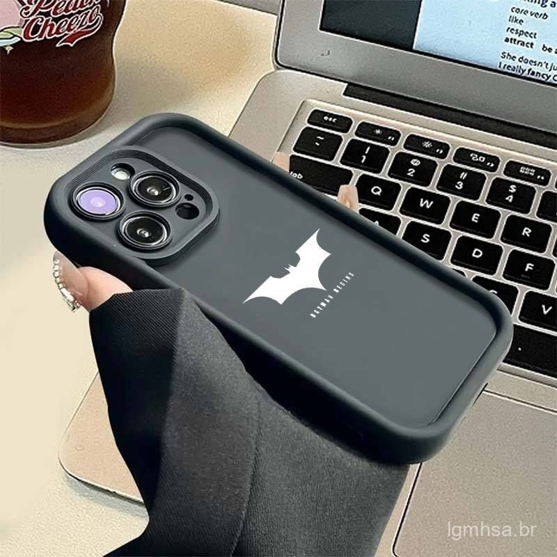 Capas de telefone simples Personalidade arte Batman ícone Apple Protector Case para iPhone 12 14 Pro Max 13 15 Pro 7 Plus 11 XR 8 Plus Anti-choque XS Max 13 12 Pro Max 11 Caixa de silicone anti-poeira anti-queda