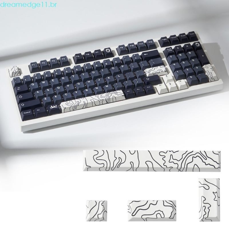 dreamedge11 4PCS Para Entre 6 25u Barra Espaço OEM PBT Keycaps Linhas Sublimação Calor Keycap