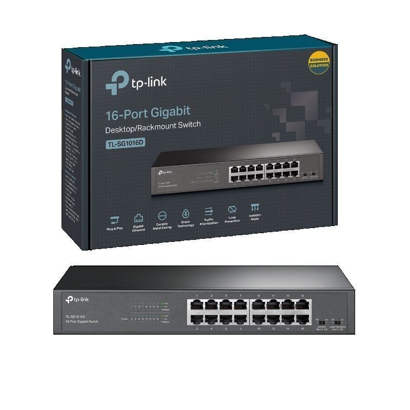 Switch Tp-Link 16 Portas Giga 10/100/1000 Tl-Sg1016D | Shopee Brasil