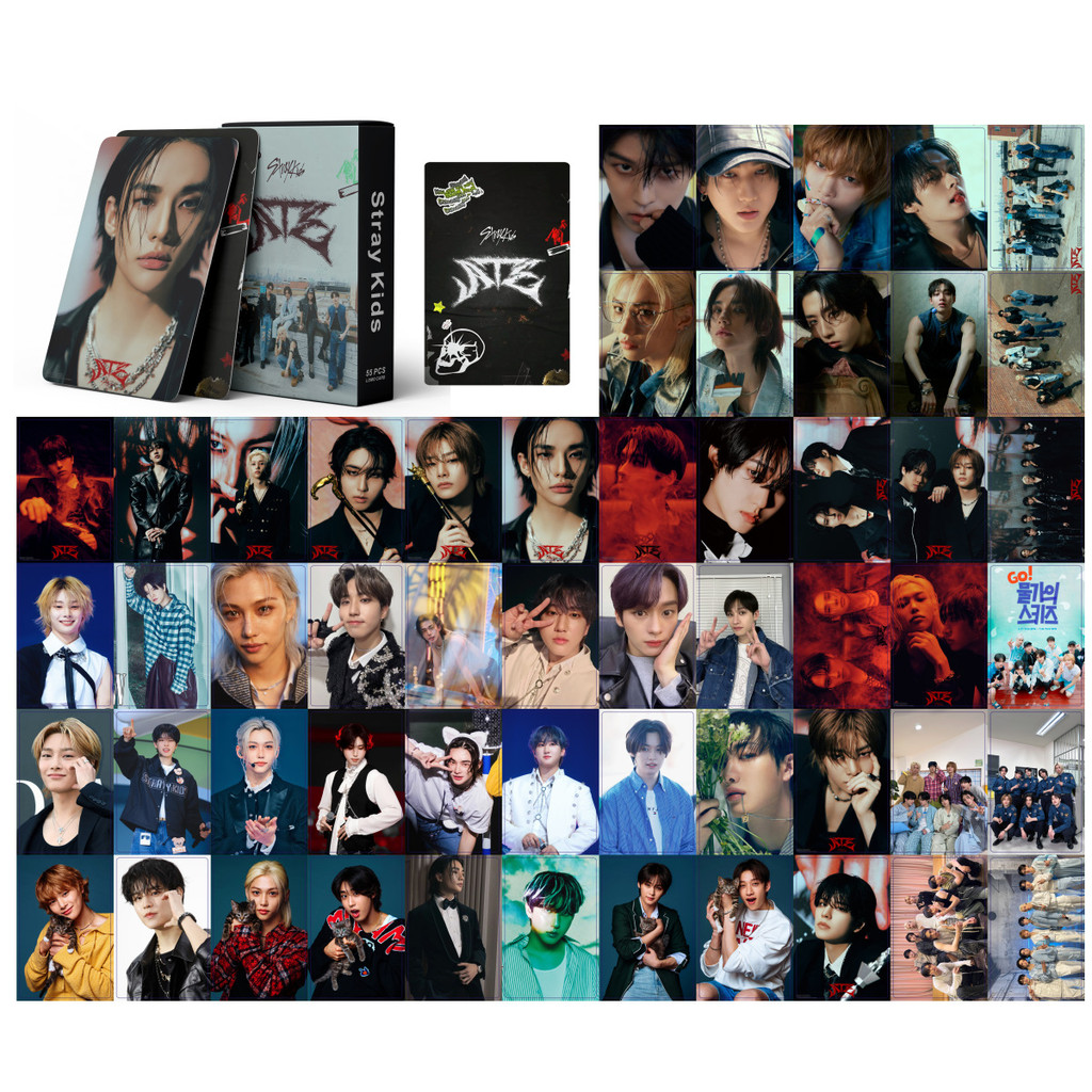 55pcs STRAY KIDS SKZ HOP Lomo Cartões ATE Perder My Breath Magic