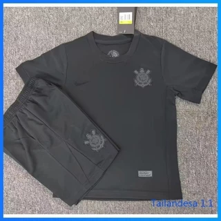 Camisa De Equipe Criança 24-25 Corinthians Futebol kit Infantil Preta