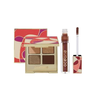 Kit Océane Capri Eyeshadow Palette + Brilho Labial Majestic Marrom