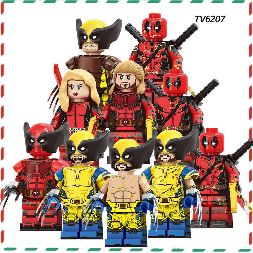 Brinquedo De Pequenas Partículas Para Crianças Série Marvel Wolverine Deadpool Montagem minifigures