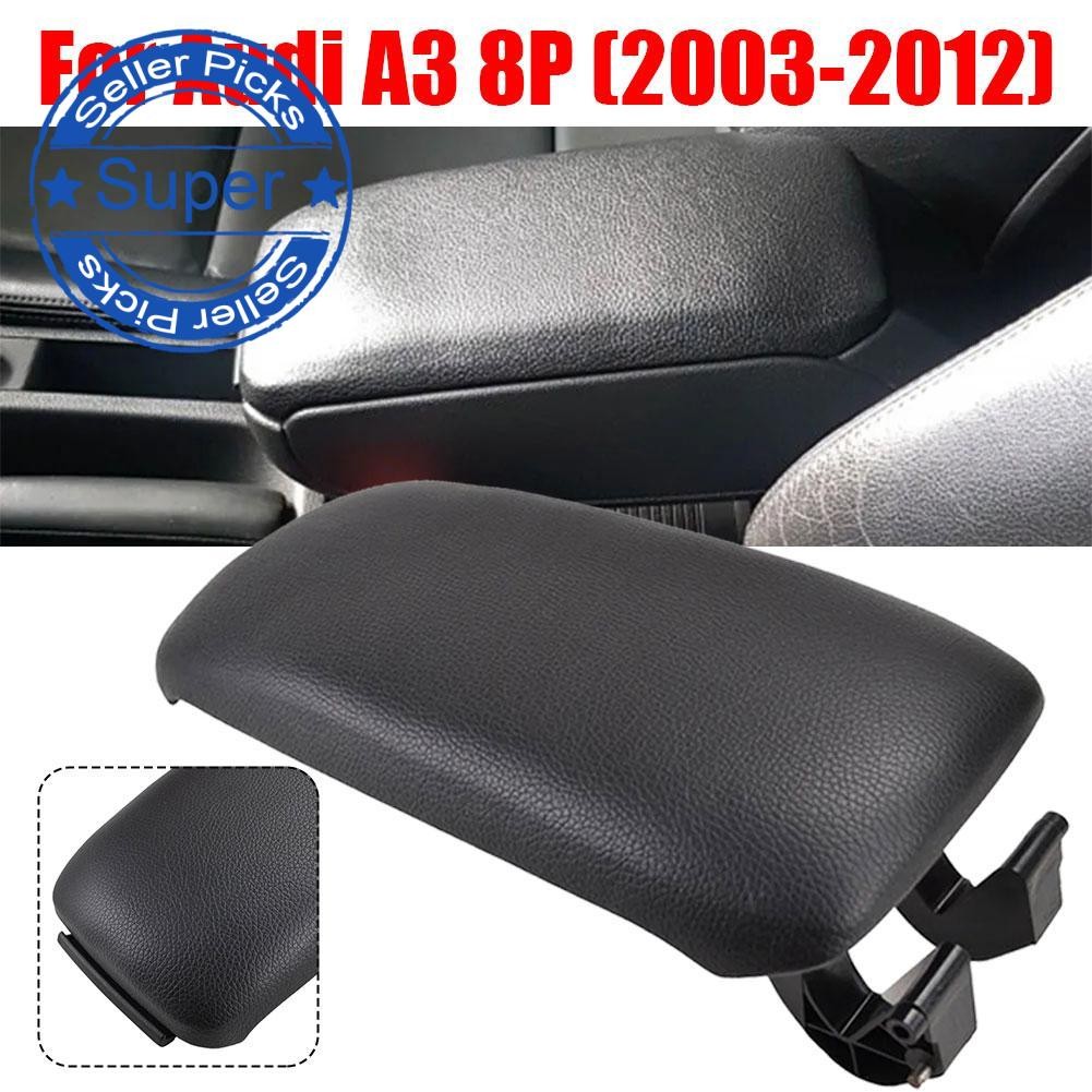 Central De Apoio De Braço Capa Para Os Lábios O Centro Em Couro Preto Tampa Audi A3 8p E4t5