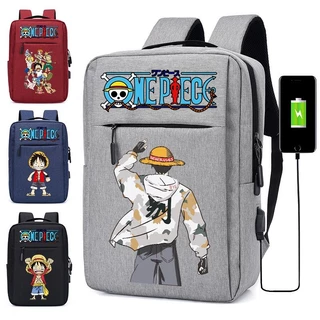 Mochila De Viagem Anime Piece Backpack for Women Homem Estudante Coreana Escolar (Interface USB)