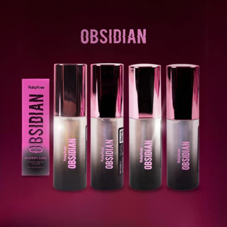 Lip Gloss Brilho Labial Obsidian Glossy Lips Ruby Rose Glitter Hidratação Lábios Macios Sofisticado Magnético Obisidian
