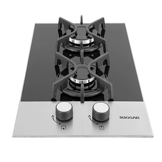Cooktop Mesa De Vidro E Inox 2Q À Gas FG2002FVPIX Suggar Bivolt