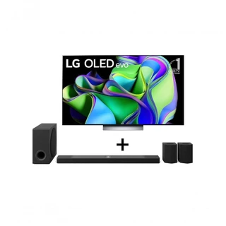 Combo Smart TV LG OLED evo C3 77” 4K, 2023 + Home Theater LG S95TR