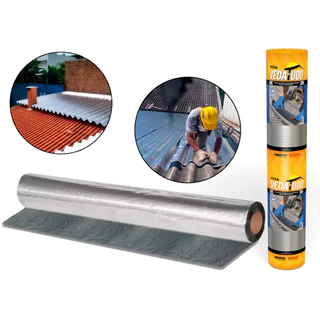 Manta Asfáltica Auto Adesiva Aluminizada 90cm X 10m FVD90