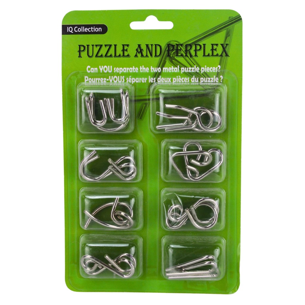 Quebra Cabeça De Metal Enigma 8 Modelos Puzzle and Perplex | Shopee Brasil