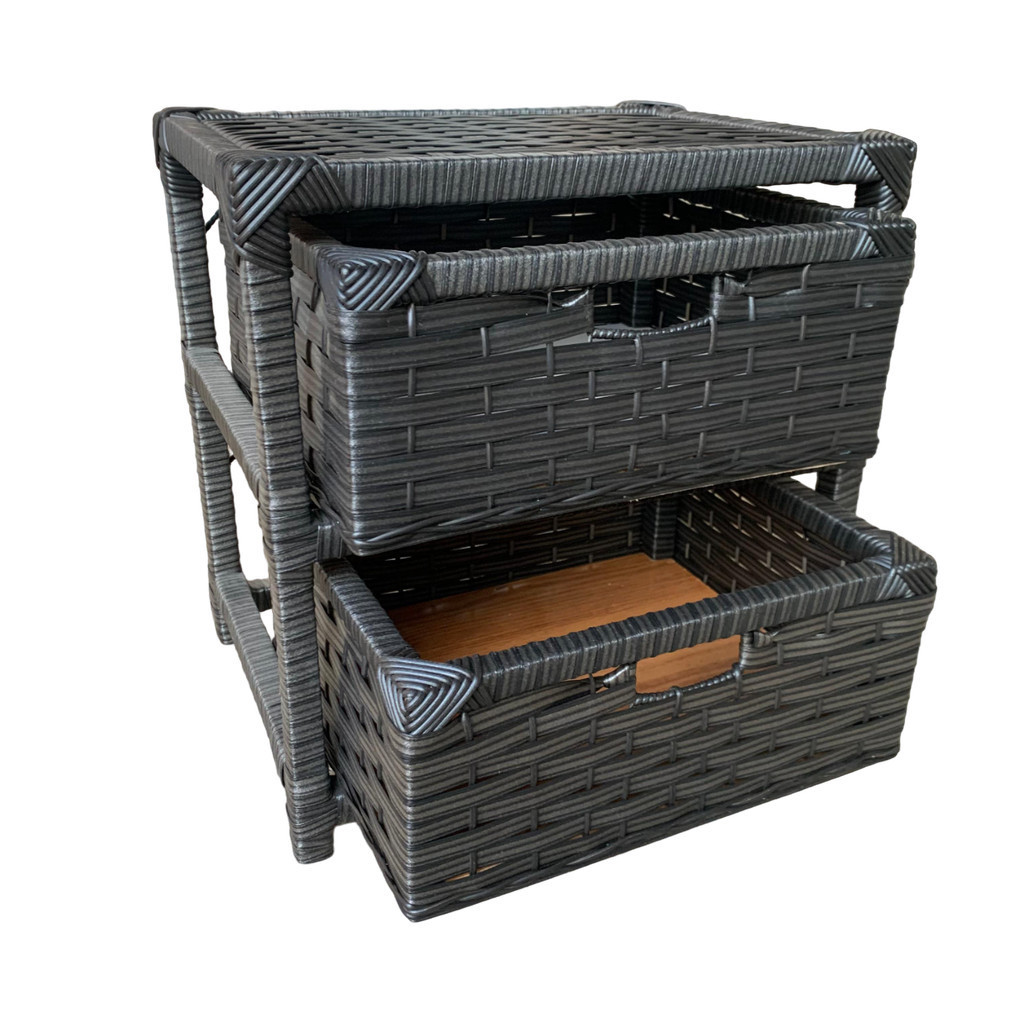 Gaveteiro Sintético Organizador Artesanal 2 Gavetas 39x38x28