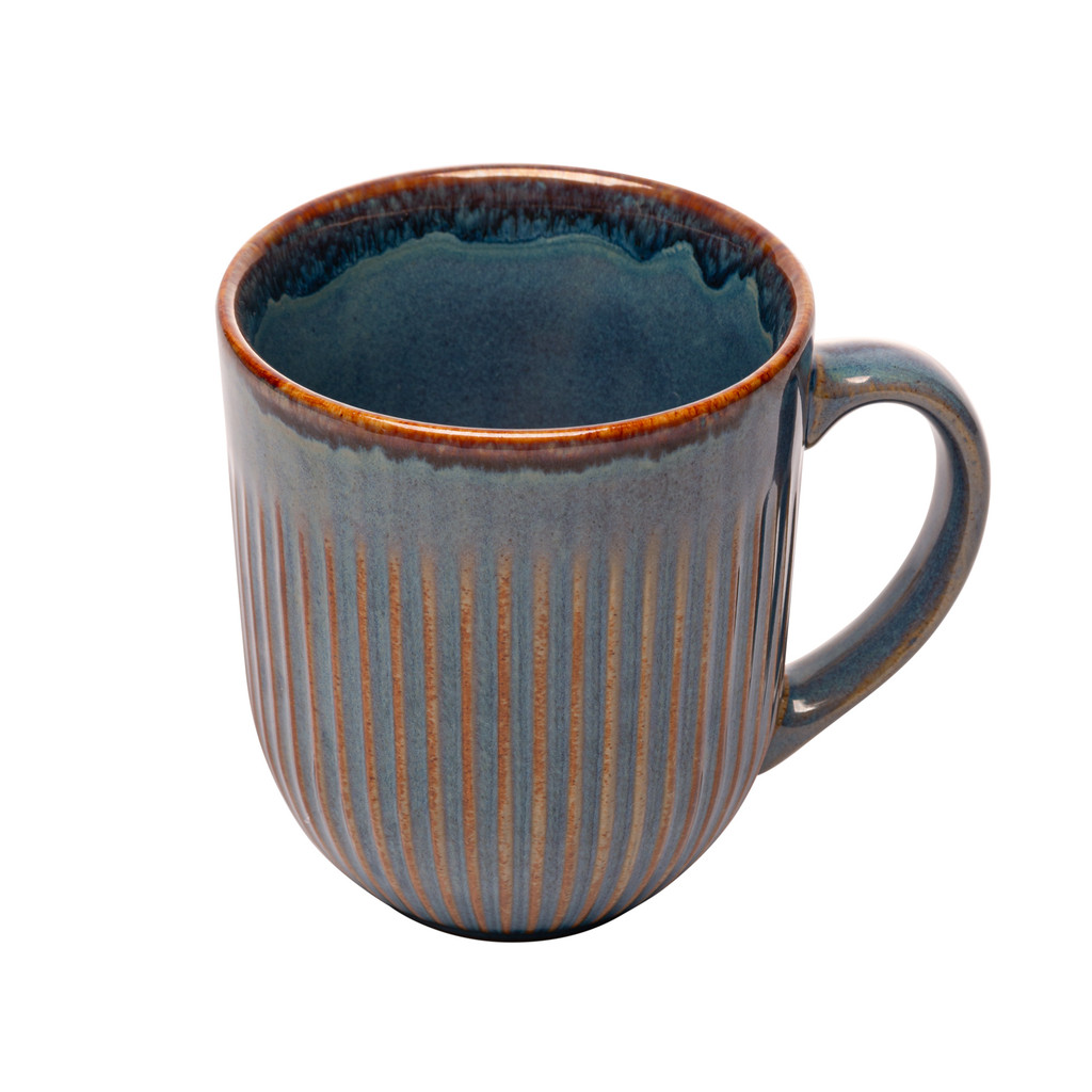 CANECA DE CERAMICA LINEAR AZUL 380ML -LYOR