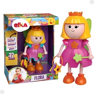 Boneca Flora Fadinha Atividades Rosa - 750 - Elka