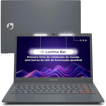 Notebook Vision C 14.1 HD Celeron N4020 4GB SSD 128GB eMMC Windows 11 Pro Cinza