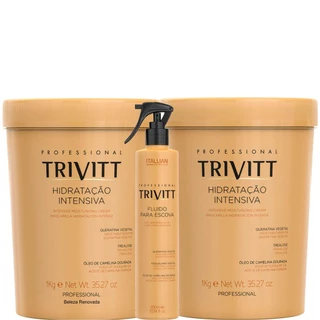 Kit 2 Máscaras Hidratação Intensiva 1Kg + 1 Fluido Escova em Oferta na Shopee