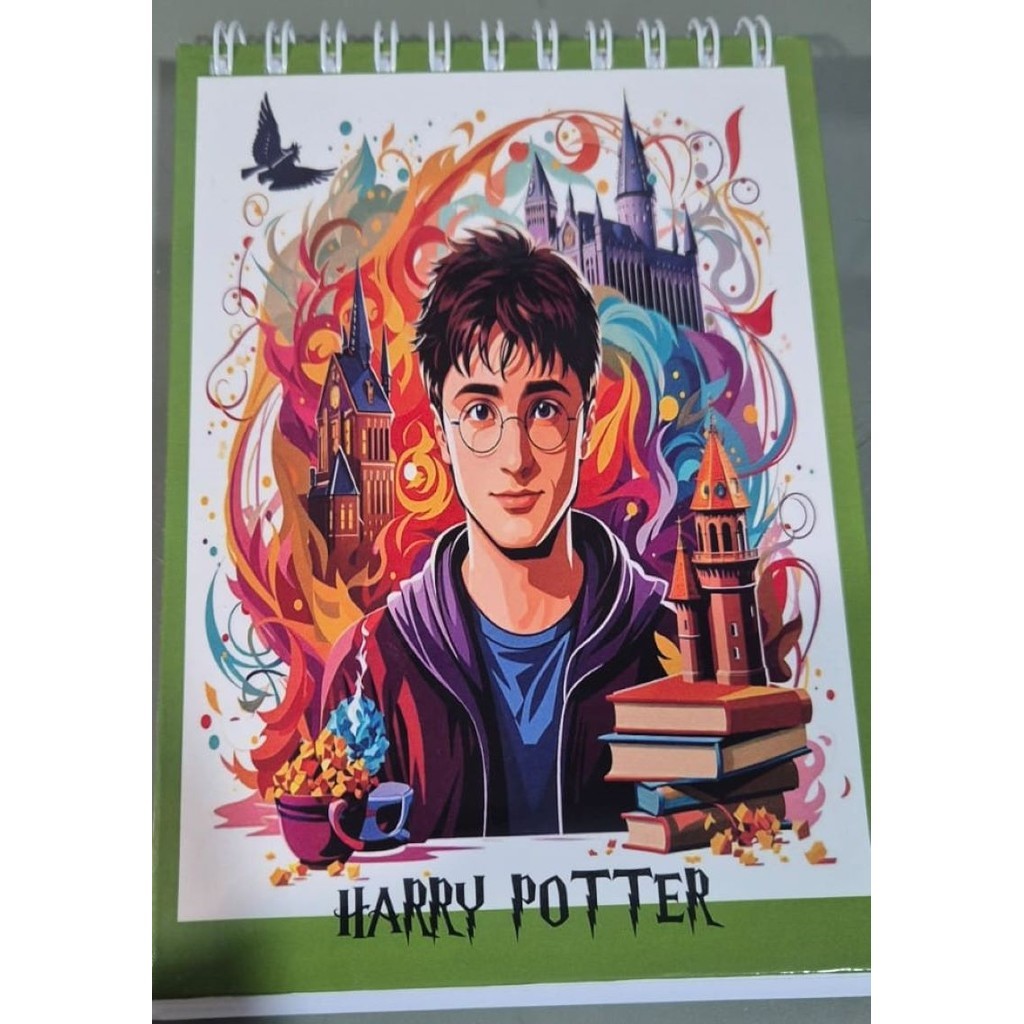 Livro de Colorir Harry Potter 50 Folhas Capa Dura Caderno Para Pintar ...