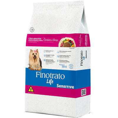 Ração Finotrato Life Sensitive de Cordeiro e Arroz para Raças Pequenas e Médias