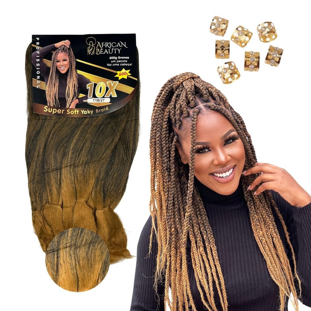 Jumbo Tranças African Beauty Box Braids Fibra Yaki 600g 10x Gypsy