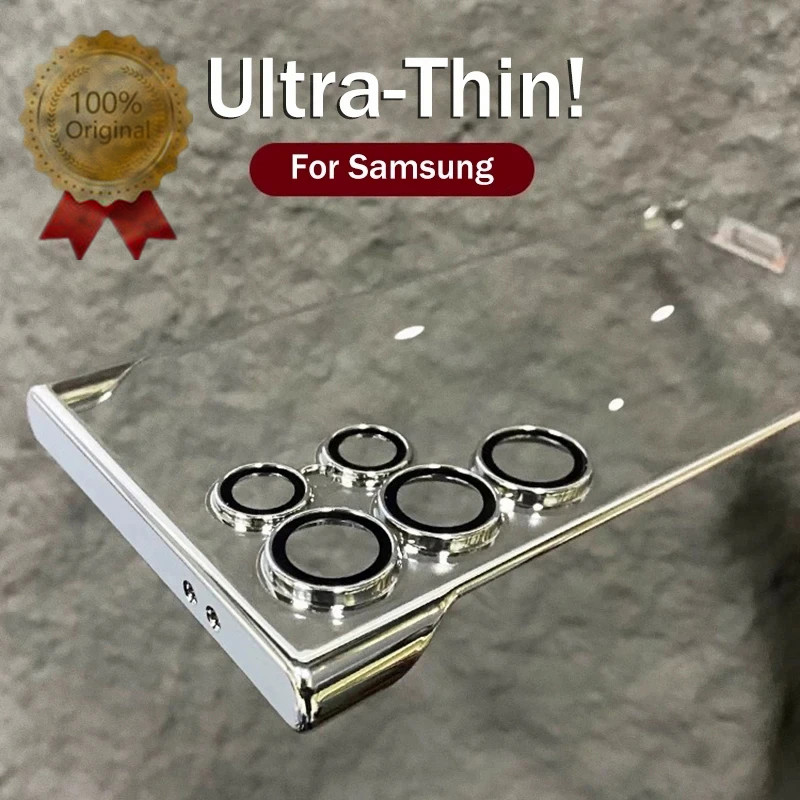 Capa Dura À Prova De Choque Para Samsung Galaxy S24 Ultra S23 S22 Proteção Da Lente Câmera Transparente