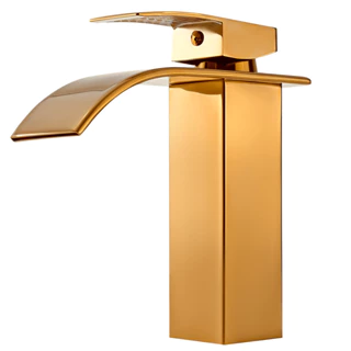 Torneira Banheiro Dourada Cascata Misturador Monocomando Bica Baixa Qualidade Premium em Oferta na Shopee