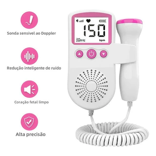 Monitor Fetal Doppler Ultrassom Ouvir Batimentos Bebe em Oferta na Shopee