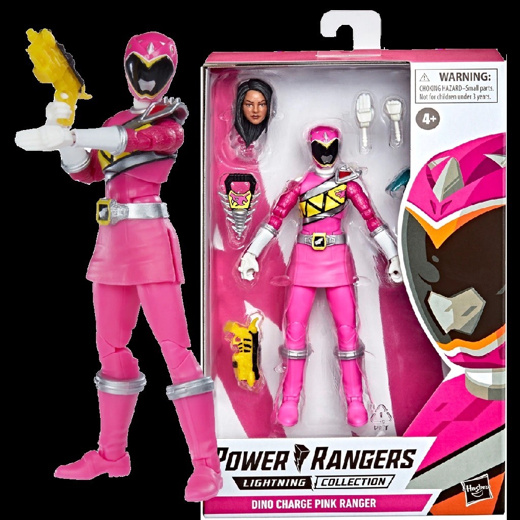 Boneca Power Rangers Lightning Collection Dino Rosa- Hasbro | Shopee Brasil