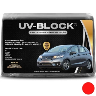Capa Cobrir Carro Honda Fit Forrada Impermeavel UV-BLOCK Protege Sol Chuva Poeira P M G Capa Proteção Automotiva Hatch e Sedan Anti-UV Lona