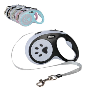 Trela Retrátil De Nylon Para Cães Pequenos , Médios E Grandes Pata De Viagem Impressão Caminhada Gato Corda Cachorro Roleta Chihuahua Pug Pet Acessórios