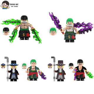 One PIECE Minifigures Zoro Sabo Building Block Doll Collection Modelo de brinquedo de aniversário