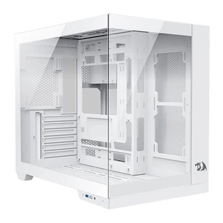 Gabinete Redragon Wideload Pro, Mid-Tower, Lateral de Vidro, Branco, CA-604W-PRO