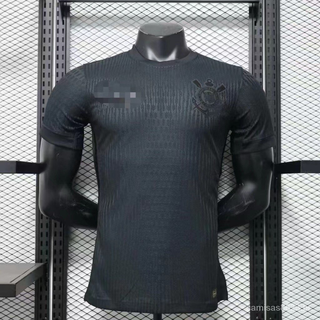 2425 Versão Mais Recente Jogador Colintien Longe Preto Short-Sleved Futebol Jersey Homens