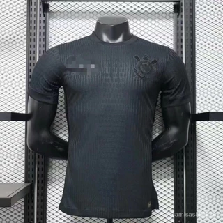 2425 Versão Mais Recente Jogador Colintien Longe Preto Short-Sleved Futebol Jersey Homens
