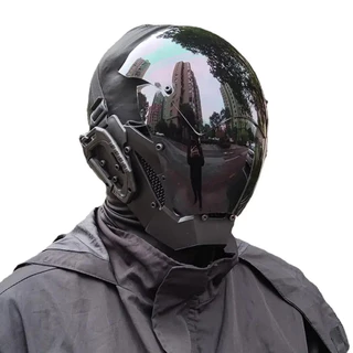 JAUPTO Cyberpunk Máscara Jogando Cosplay Robocop do Futuro Ficção Científica Modelo Padrão Legal Futurista para Festa de Halloween