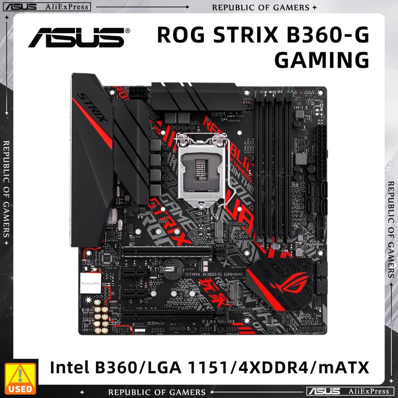 Placa-Mãe Usada , ASUS ROG STRIX B360-G GAMING , Chipset B360 , Soquete ...