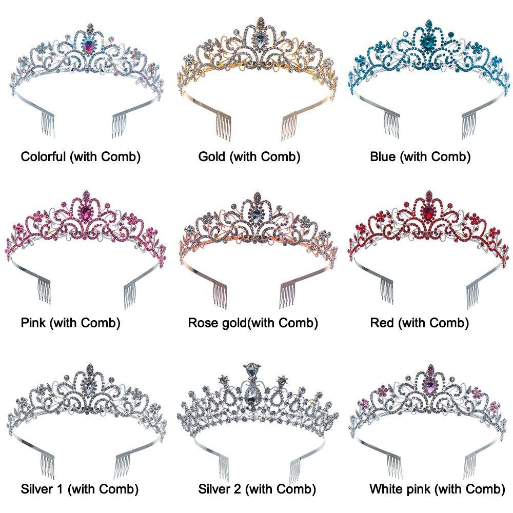 [peasee] Coroa De Tiara De Prata , Acessórios Para Cabelo De Noiva 