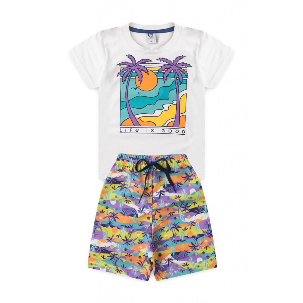 Conjunto Infantil Masculino Paisagem Lúdica