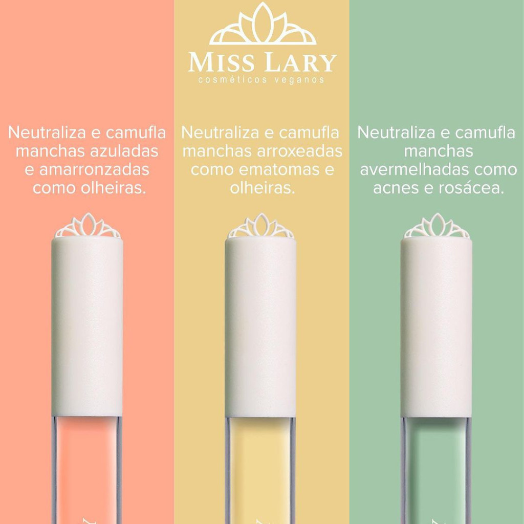 Corretivo Líquido Colorido - MISS LARY