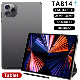 Gobal Versão Novo Tab14 8 Polegada Android13.0 Bluetooth RAM 16GB ROM 1TB Deca Core Google Play WPS 5G/4G WiFi Tablet Venda Quente