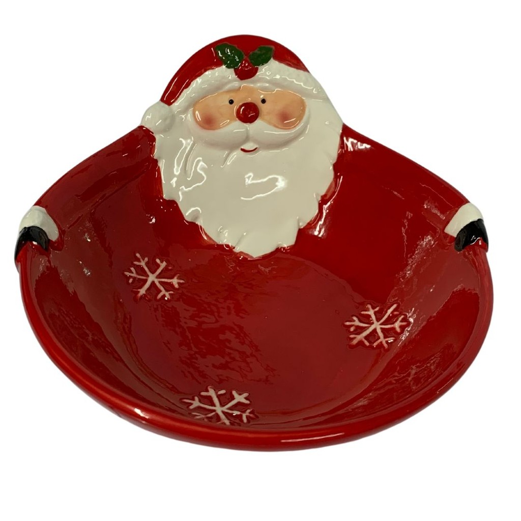 Tigela Merry Christmas em Cerâmica 20x19x10cm - Vencedor