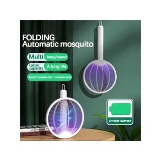 Raquete Elétrica Dobrável Recarregável USB para Mosquitos