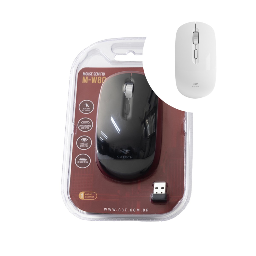 Mouse sem Fio com Conector Usb Tipo C na Black Friday 2025 | BuscaProdutos