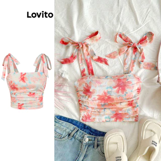 Lovito Regata feminina com estampa floral Boho Ditsy L99ED023