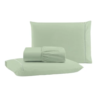 Jogo de lençol Casal 3 Peças Ponto Palito Micropercal 200 Fios em Oferta na Shopee