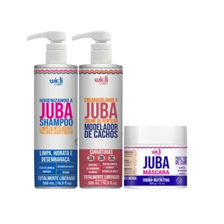 Kit Widi Care Juba Encaracolando a Juba Trio Tratamento + Brinde Touca de Cetim