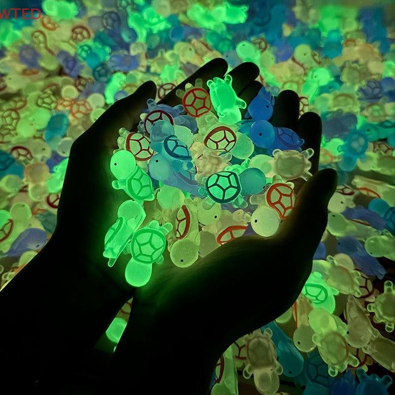 54 Mini Tartarughe Luminose In Resina - 6 Colori, 2 Dimensioni, Figurine Fluorescenti Per Decorazione Giardino, Micro Paesaggi E Terrari