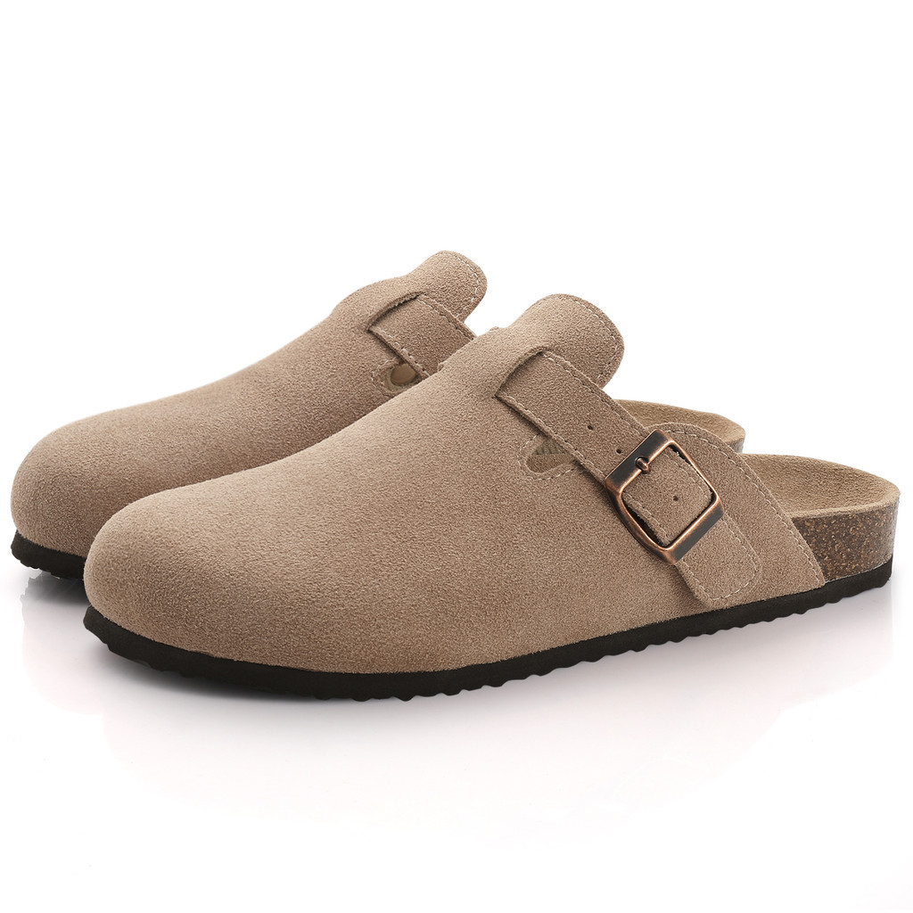 Sandálias Femininas Mules Sola Completa Palmilha De Cortiça Com Suporte De Arco Slides De Praia Ao Ar Livre