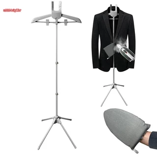 Suporte Para Vaporizador Com Luvas De Engomar Roupas , Rack Dobrável Ajustável De Dois Clipes Camisa De Terno Cinza