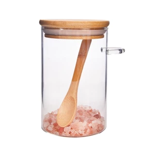 Pote para mantimentos de vidro com colher 600ml em Oferta na Shopee