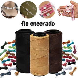 Linha Encerada Fio Cordão Artesanato Fazer Terço Pulseiras Colares Decoração Macrame