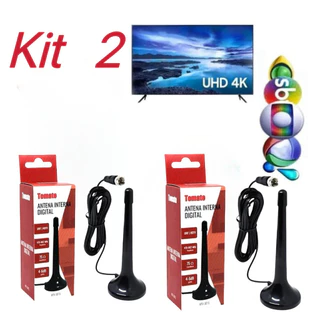 Kit 2 Antena Interna TV Digital Digital HDTV Dtv Tomate Mtv 3015 em Oferta na Shopee